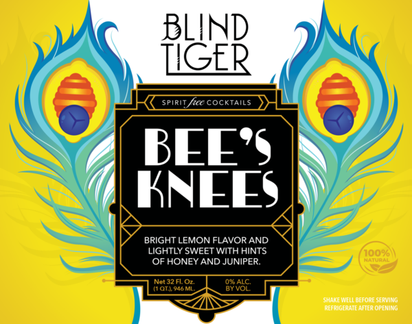 Blind tiger labels bees knees