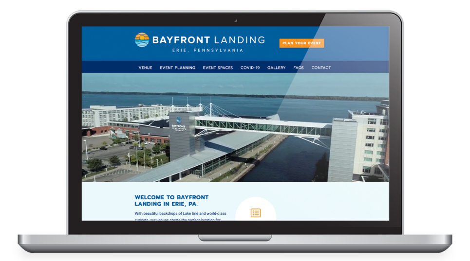 Bayfront Landing Website Laptop